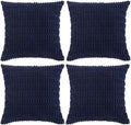 Fancy Homi 4 Packs Navy Blue Decorative Throw Pillow Covers 24x24 Inch by Fancy+Homi