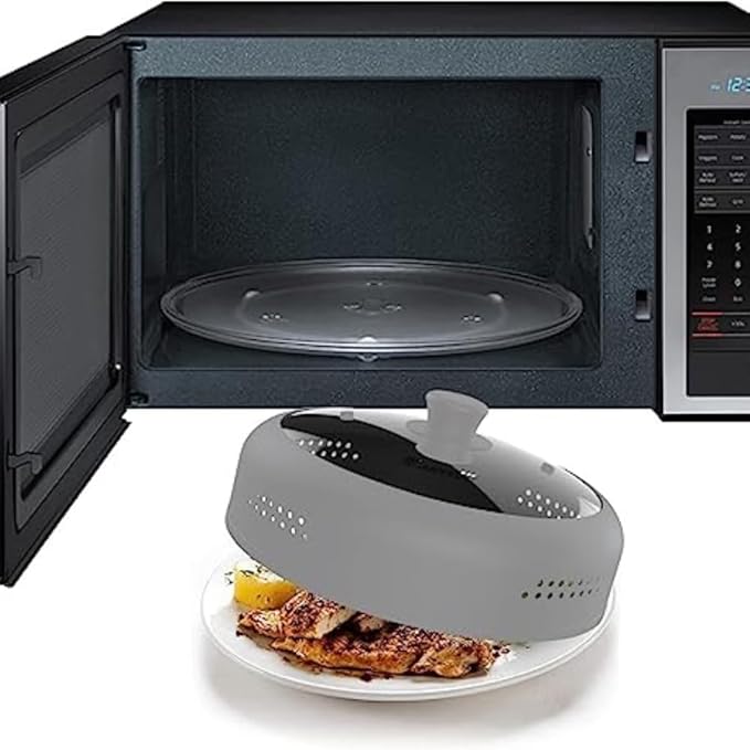 Microwave Cover for Food, Silicone and Glass Splatter Guard Lid for - Image 2