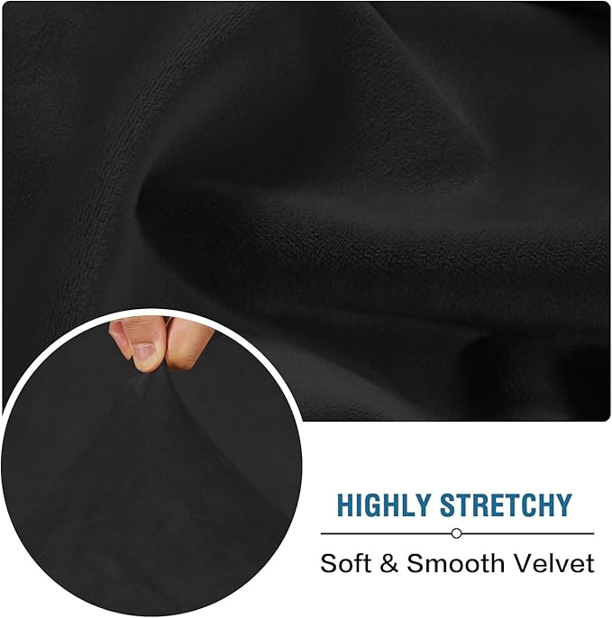 H.VERSAILTEX Velvet Stretch Individual Couch Cushion Cover Plush Cushion - Image 5