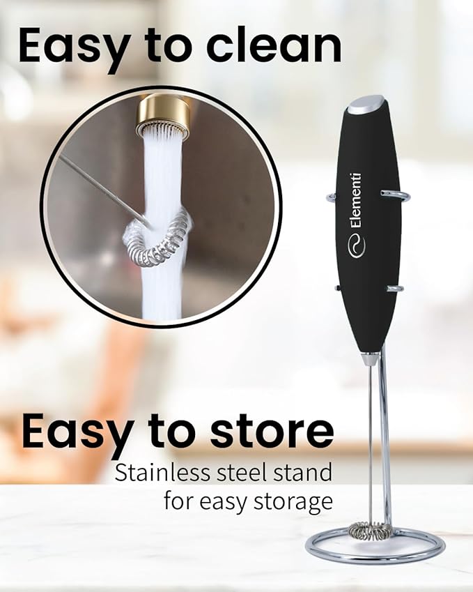 Elementi Electric Milk Frother Handheld - Image 5