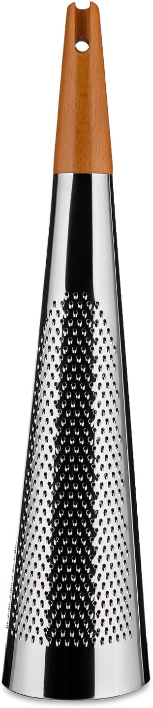 Alessi "Todo" Giant Cheese And Nutmeg Grater in Steel And Wood - Image 2