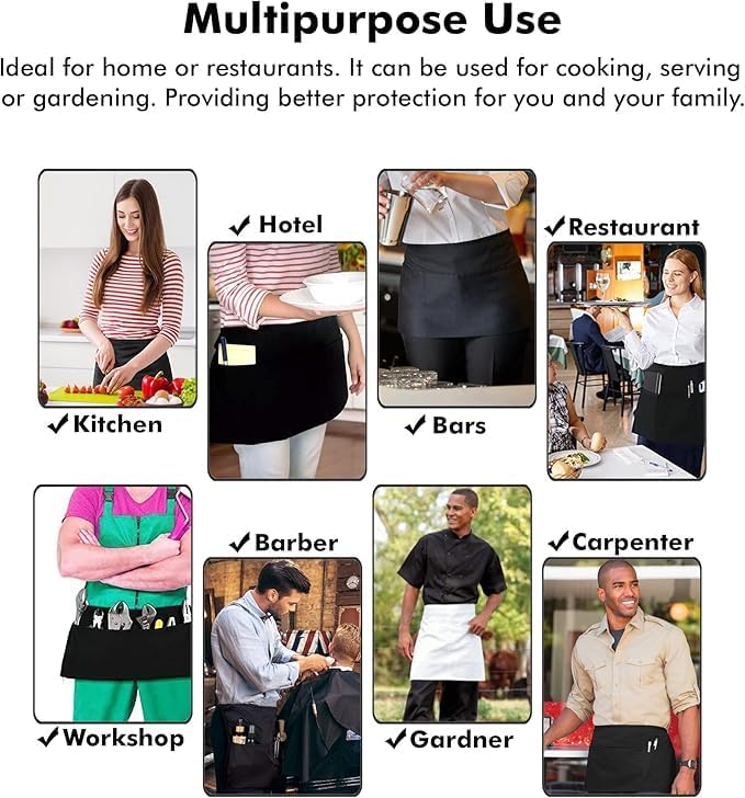 Dreamology Serving Apron for Waitresses, Waist Apron, Server Aprons - Image 3