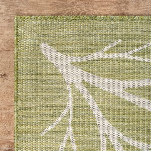 Washable Indoor Outdoor Rug 8x10 Modern Area Rugs Branch Pattern Non Shedding...