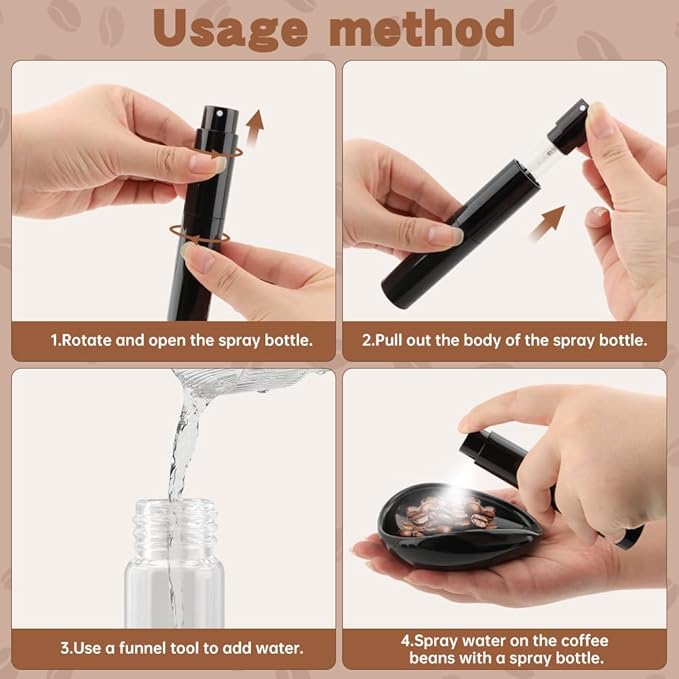 Coffee Bea n Dosing Cup and Spray Bottle Set, Ceramic Espresso Accessories Kit - Image 3