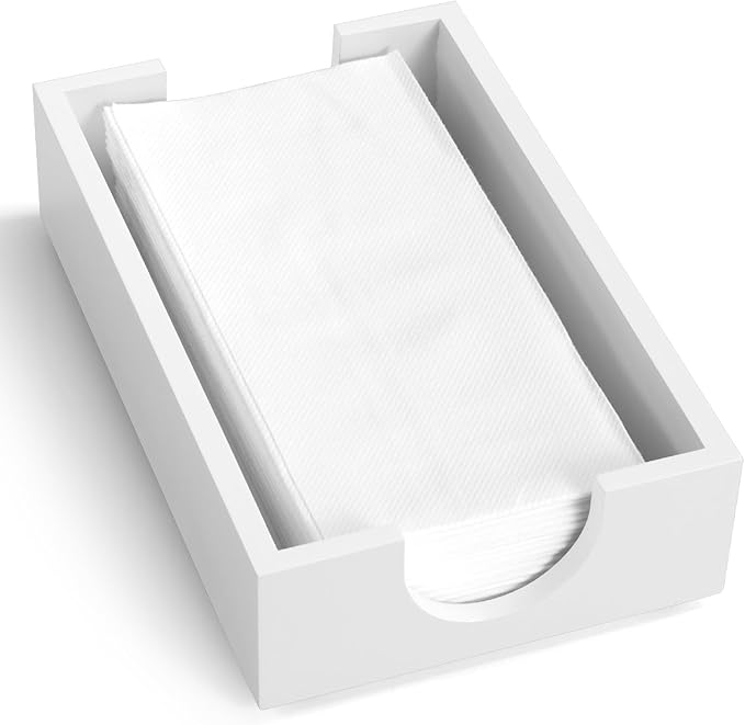 Napkin Holder for Bathroom, Wooden Guest Towel Holder Tray for Bathroom by Bivvclaz