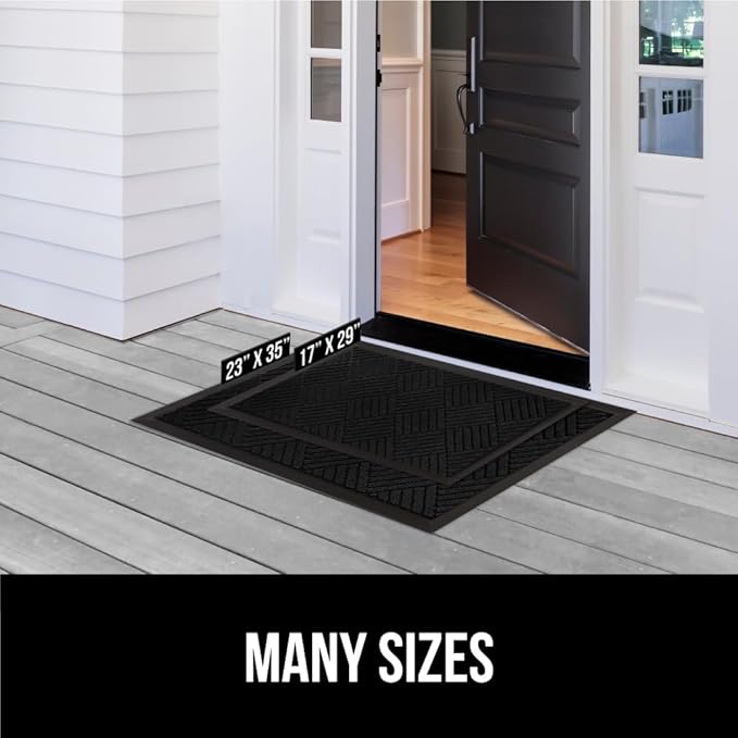 GORILLA GRIP 100% Waterproof All-Season WeatherMAX Doormat US Designed Natural - Image 8