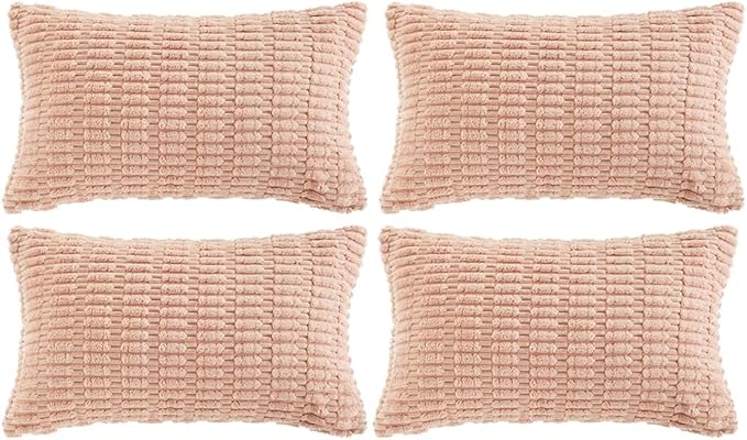 Fancy Homi 4 Packs Boho Pink Decorative Throw Pillow Covers 16x24 Inch by Fancy+Homi