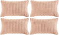 Fancy Homi 4 Packs Boho Pink Decorative Throw Pillow Covers 16x24 Inch by Fancy+Homi