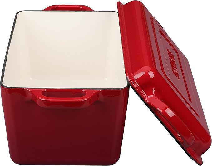 EDGING CASTING Enameled Cast Iron Dutch Oven, Oblong Bread Oven
