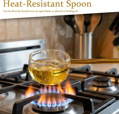 2 Pack 9.65" Heat Glass Ladle, High Temperature Borosilicate Glass Mixing - Image 2