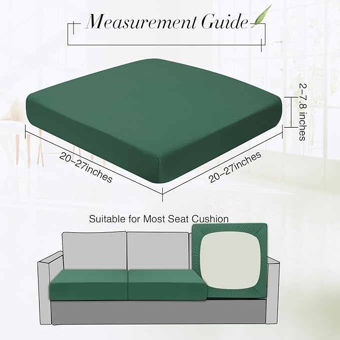Newwiee Set of 4 Stretch Patio Cushion Covers Sofa Couch Seat Chair Slipcovers - Image 2