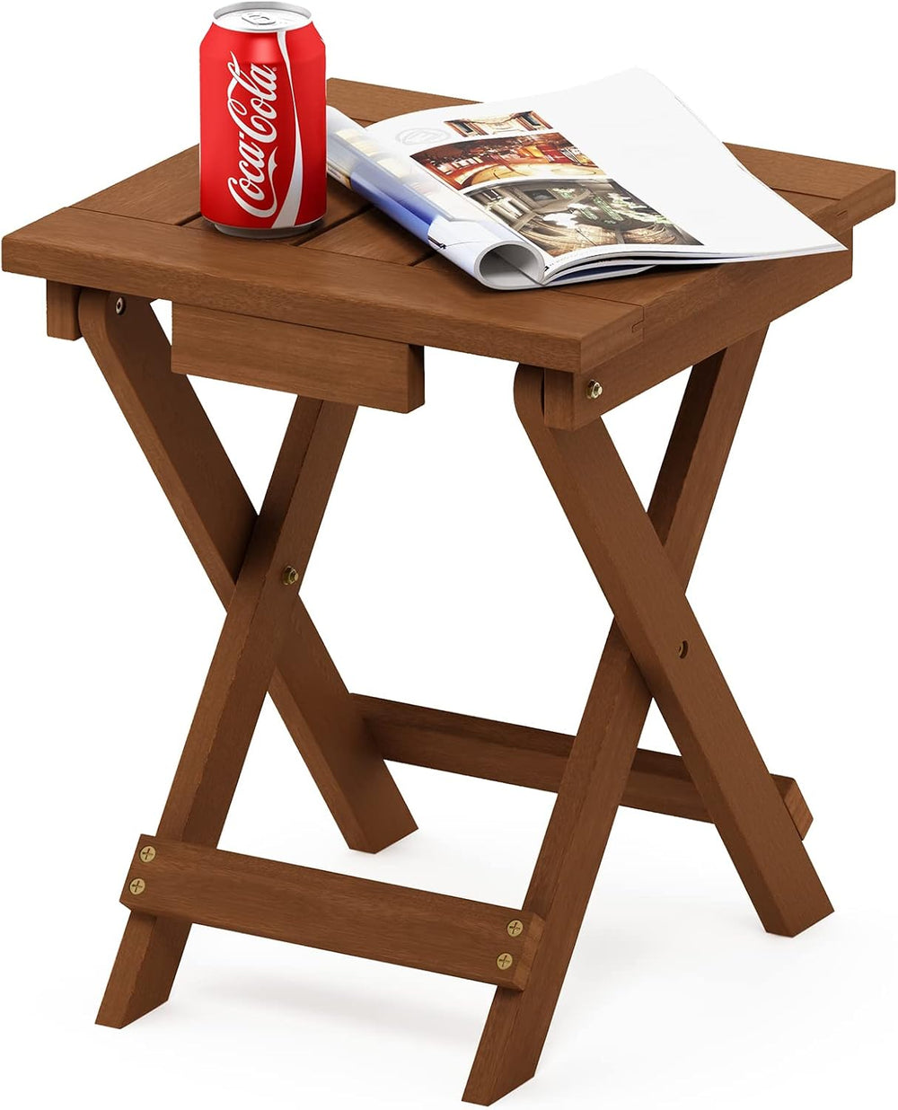 Furinno TIOMAN Outdoor Adirondack Folding Patio Table, Natural