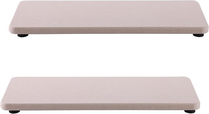 NiuYichee 2 Pcs Water Absorbing Stone Trays, Kitchen/Bathroom Sink Soap Dish by NiuYichee