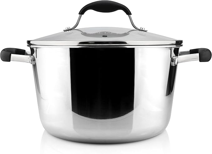 AVACRAFT 18/10 Tri-Ply Stainless Steel 5 Quart Dutch Oven Pot by AVACRAFT