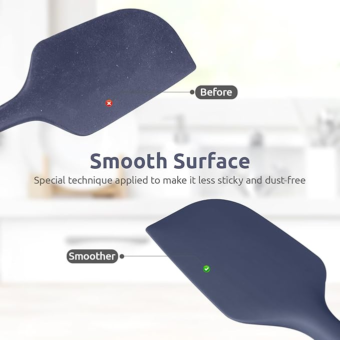 Heat Resistant Silicone Large Spatula: U-Taste 600ºF High Heat Flexible 11.38in - Image 7
