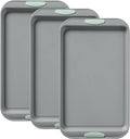 Pyrex 3-Piece Metal Cookie Sheet Bakeware Set, Lightweight Stainless Steel by Pyrex