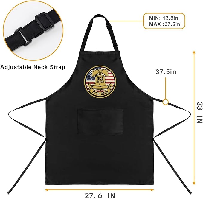 Us 250 Years Of Freedoms Apron - Image 3