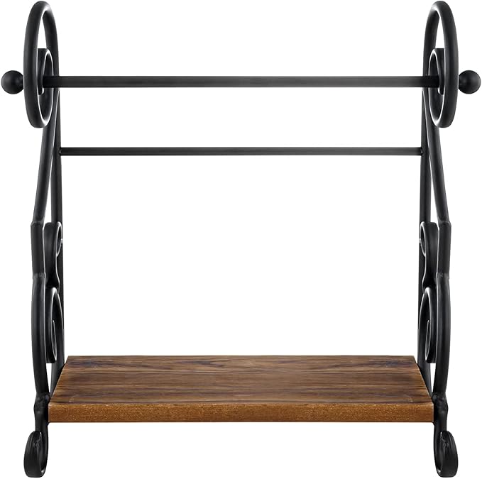 MyGift Black Metal Countertop Paper Towel Holder - Image 6