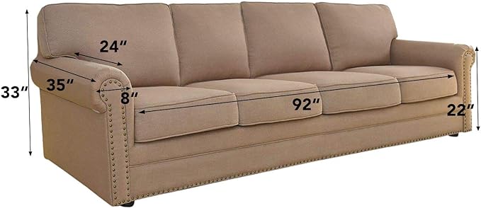 Easy-Going Stretch 4 Seater Sofa Slipcover 1-Piece Sofa Cover Furniture - Image 6