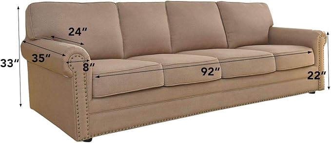 Easy-Going Stretch 4 Seater Sofa Slipcover 1-Piece Sofa Cover Furniture - Image 5