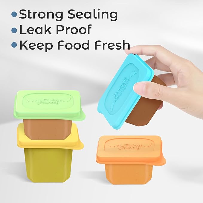 Baby Food Lids Compatible with Gerber Food Containers, BPA Free Silicone Baby - Image 3