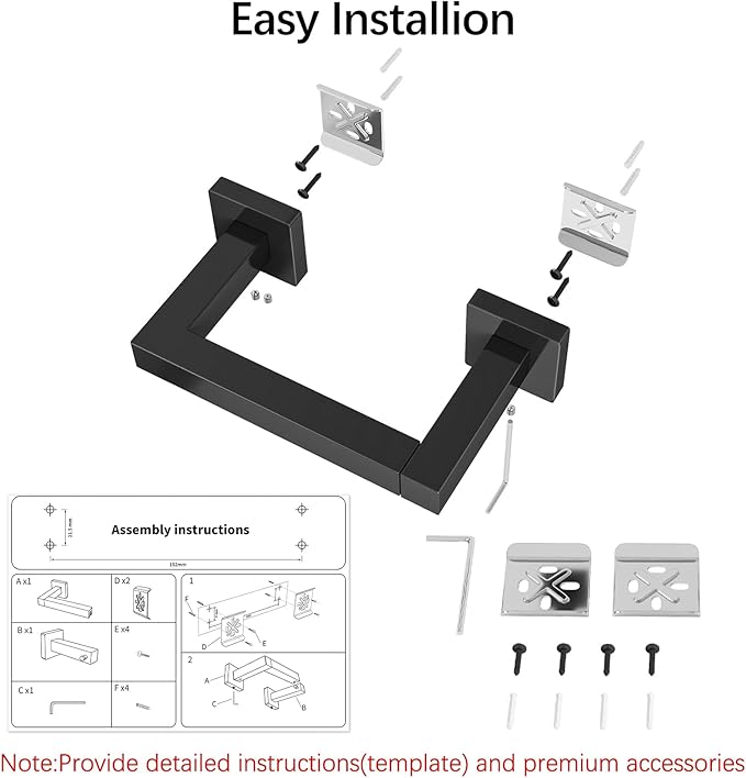 FEILERN Toilet Paper Holder, Wall Mounted Post Pivoting Square Tissue Holders - Image 9
