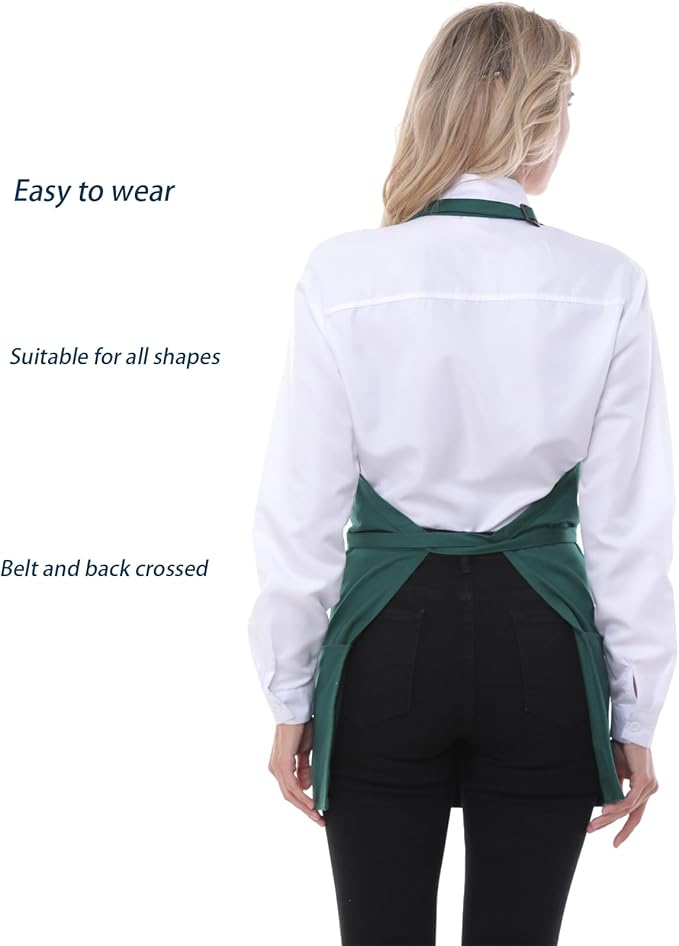 Aprons for Women with 3 Pockets, Server Apron, Aprons for Cooking, Chef Apron - Image 6