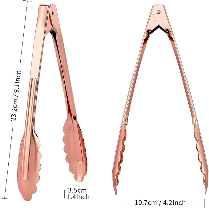 MSY BIGSUNNY 9 Inch Kitchen Food Tongs, Buffet Tongs, Serving Tongs - Image 2