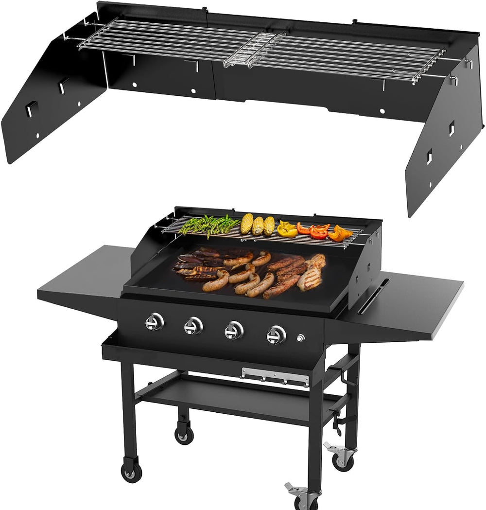 Universal Wind Guard and Warming Rack Set