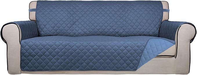 PureFit Reversible Quilted Sofa Cover, Water Resistant Slipcover Furniture by PureFit