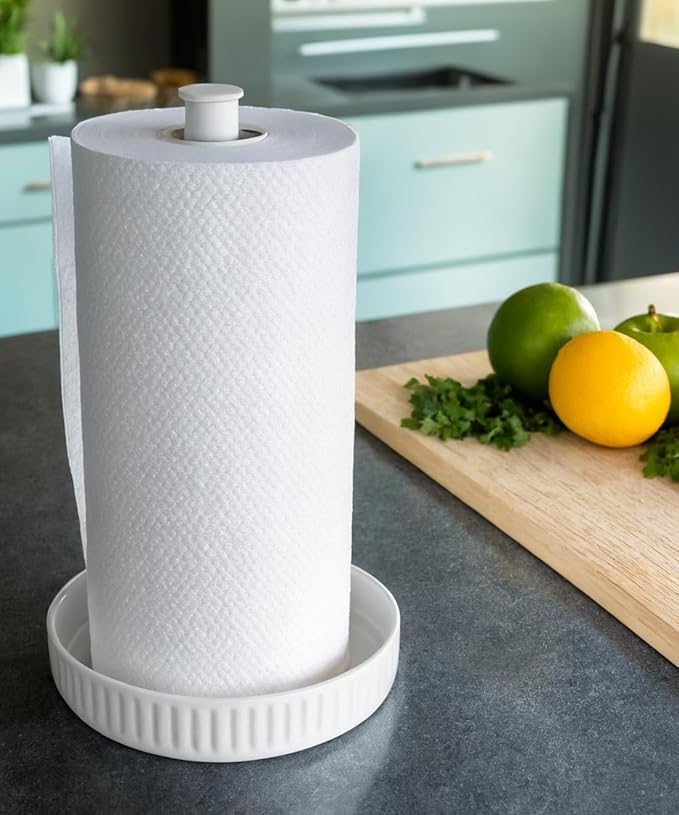 VROOMIUM Paper Towel Holder Countertop, Ceramic Base Easy-to-Clean, 1.5 lbs - Image 5