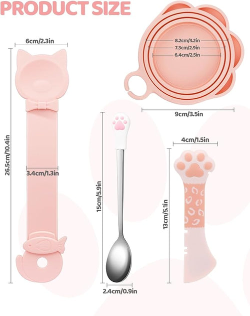 5 PCS Cat Food Can Covers Lids Set, Silicone Pet Food Can Lids - Image 2