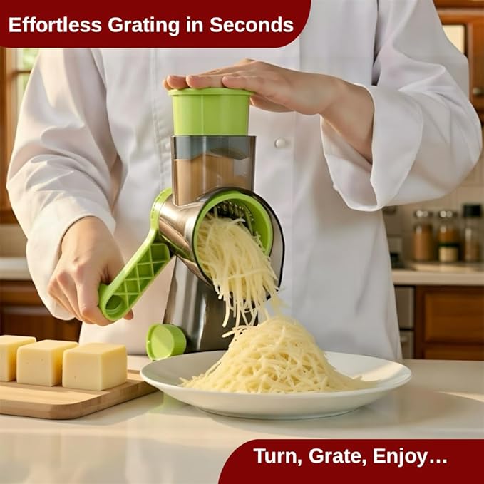 INCITATUS - Cheese Grater Hand Crank - Rotary Cheese Shredder - 3 - Image 2