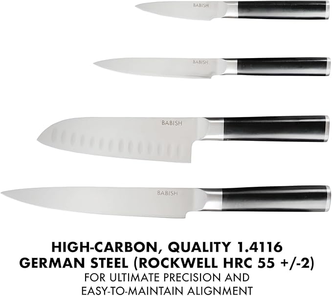 Babish 14-Piece Full Tang Forged Kitchen Knife Set – High-Carbon 1.4116 German - Image 4
