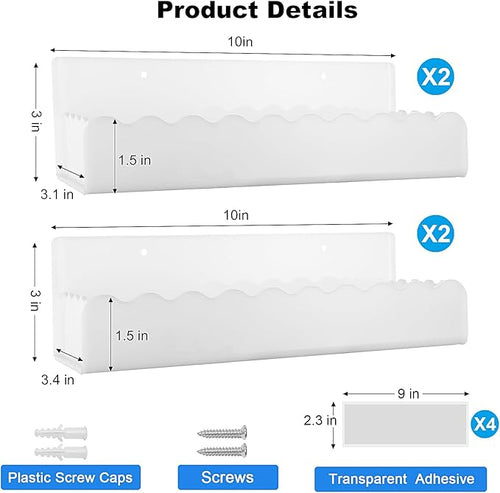 10 inch Spice Rack Wall Mounted, 4 Pack Spice Organizer Shelf - Image 2