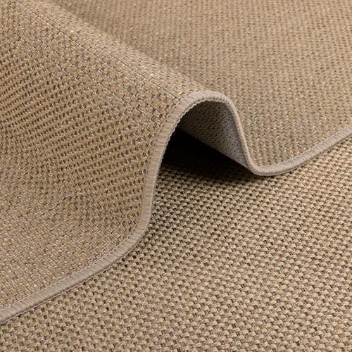 SHACOS Faux Jute 5x7 ft Woven Texture Washable Rug
