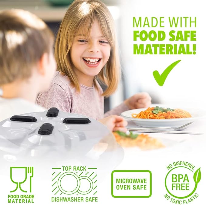 HOVER COVER Magnetic Microwave Splatter Cover, Food Grade Plate Cover, BPA Free - Image 7