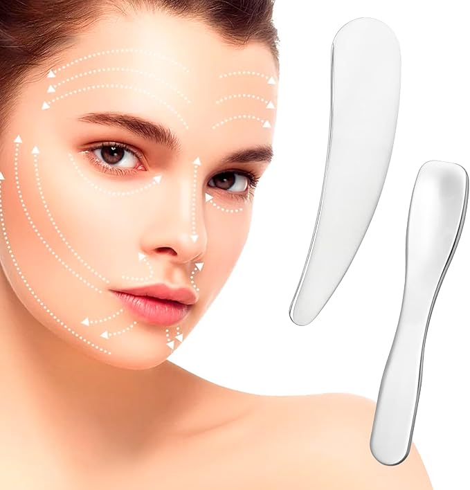 Pndeyo 3pcs Mini Stainless Steel Makeup Spatula, Reusable Cosmetic Cream - Image 7