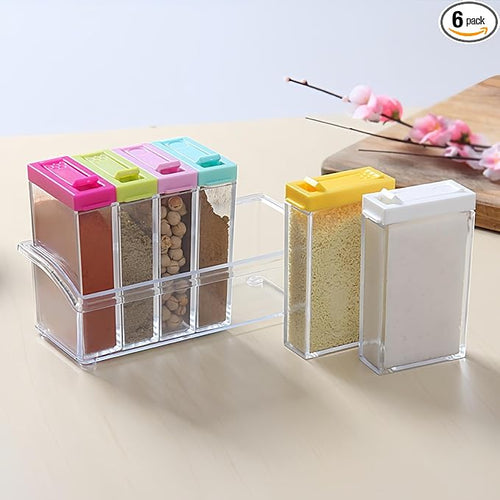 6 Pcs Spice Jars, Empty Spice Containers by Unknown