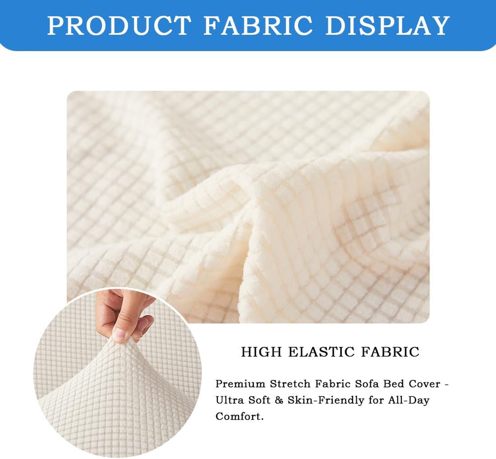 Futon Cover Slipcover Removable Armless Sofa Bed Slipcovers Full Size with Sk...