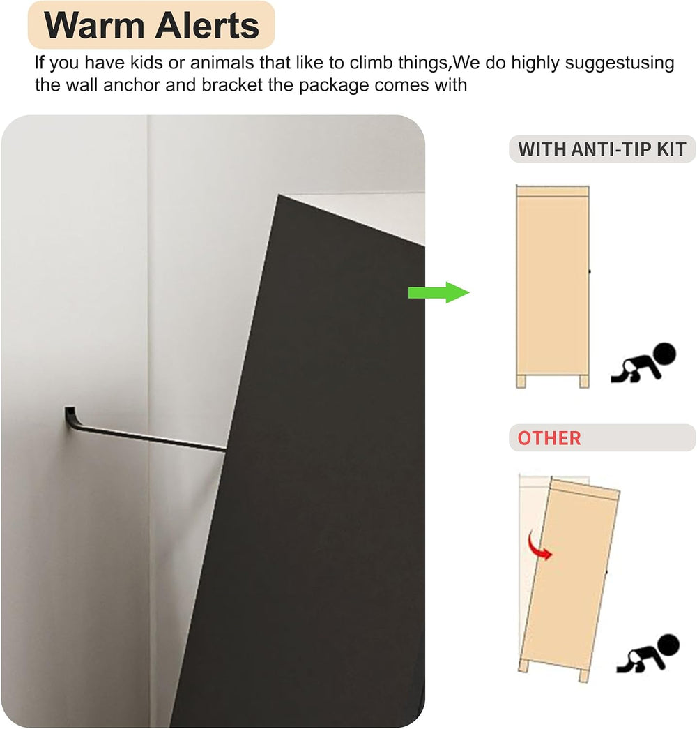 Metal Wardrobe Cabinet,71 Armoire Wardrobe Closet with Drawers and Hanging Ro...