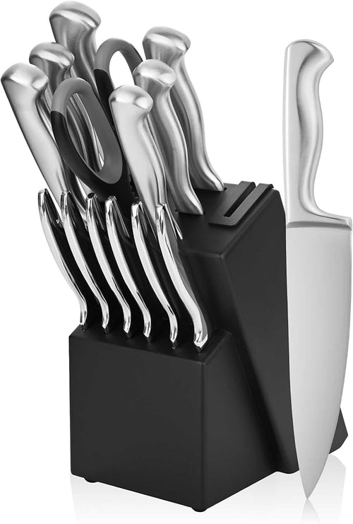 15-Piece Stainless Steel Chef Kitchen Knife Sets by SuperCook