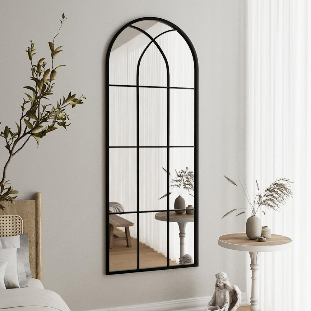 Mirror Full Length, 56"x22" Large Arch Body Standing Mirror, Black