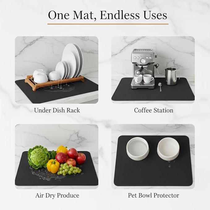 Dish Drying Mat Super Absorbent – 12" x 18" Coffee Mat - Image 7