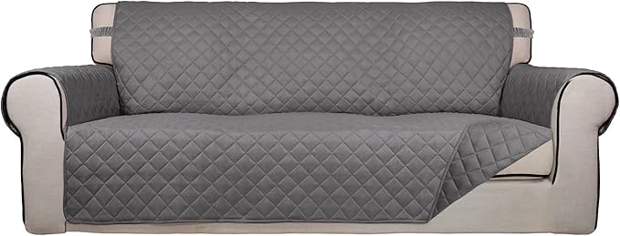 PureFit Reversible Quilted Sofa Cover, Water Resistant Slipcover Furniture by PureFit