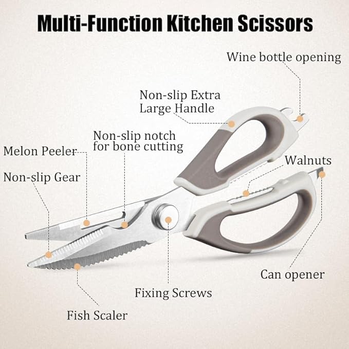 2 Pcs Heavy Duty Kitchen Shears - Image 5