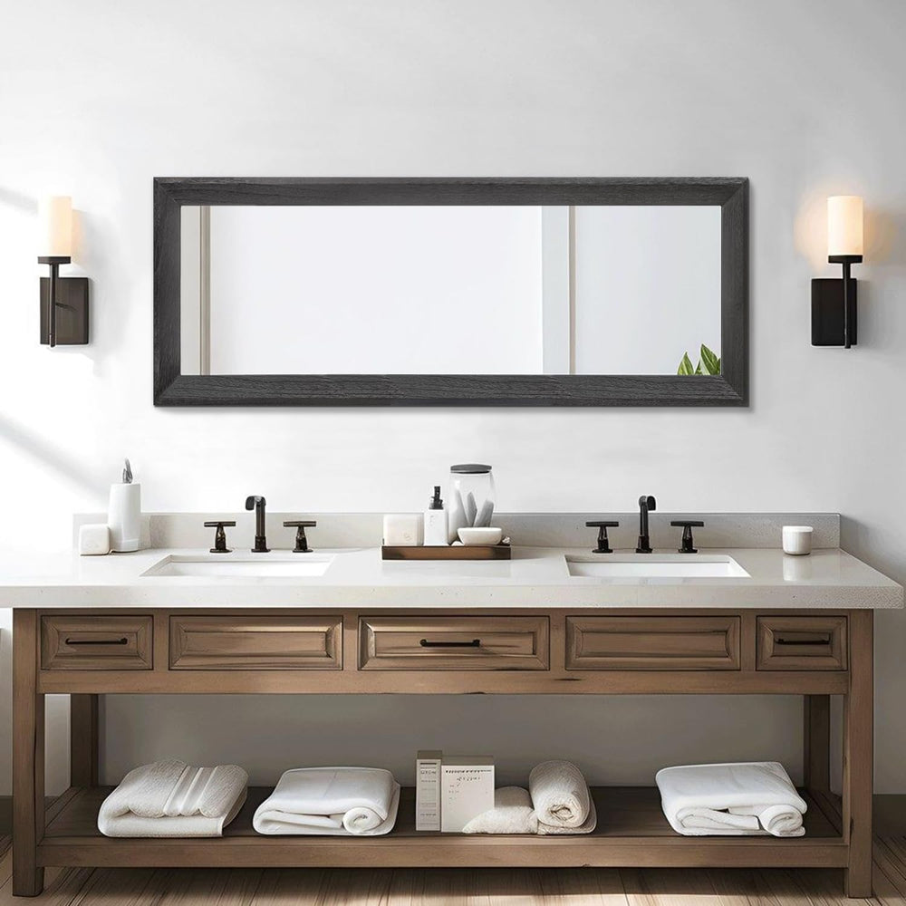 AAZZKANG Full Length Mirror Rectangle Wood Framed Large 43"x14"