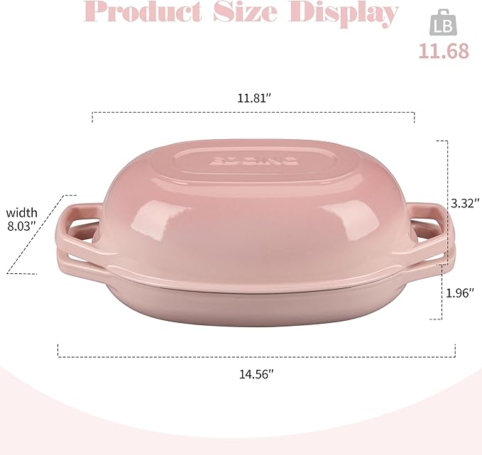 EDGING CASTING Enameled Cast Iron Oval Dutch Oven Pot