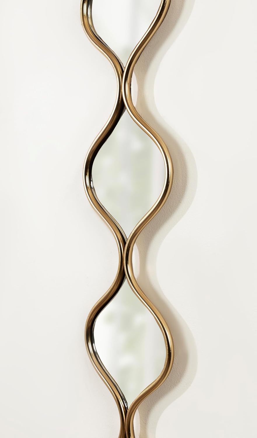 Kate and Laurel Loxi Slim Teardrop Panel Wall Mirror, 7 x 42, Gold, Glam Tall...