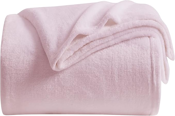 KMUSET Fleece Blanket Throw Size Pink Lightweight Super Soft Cozy Luxury Bed by COZYBLANKETHappyHomeLife